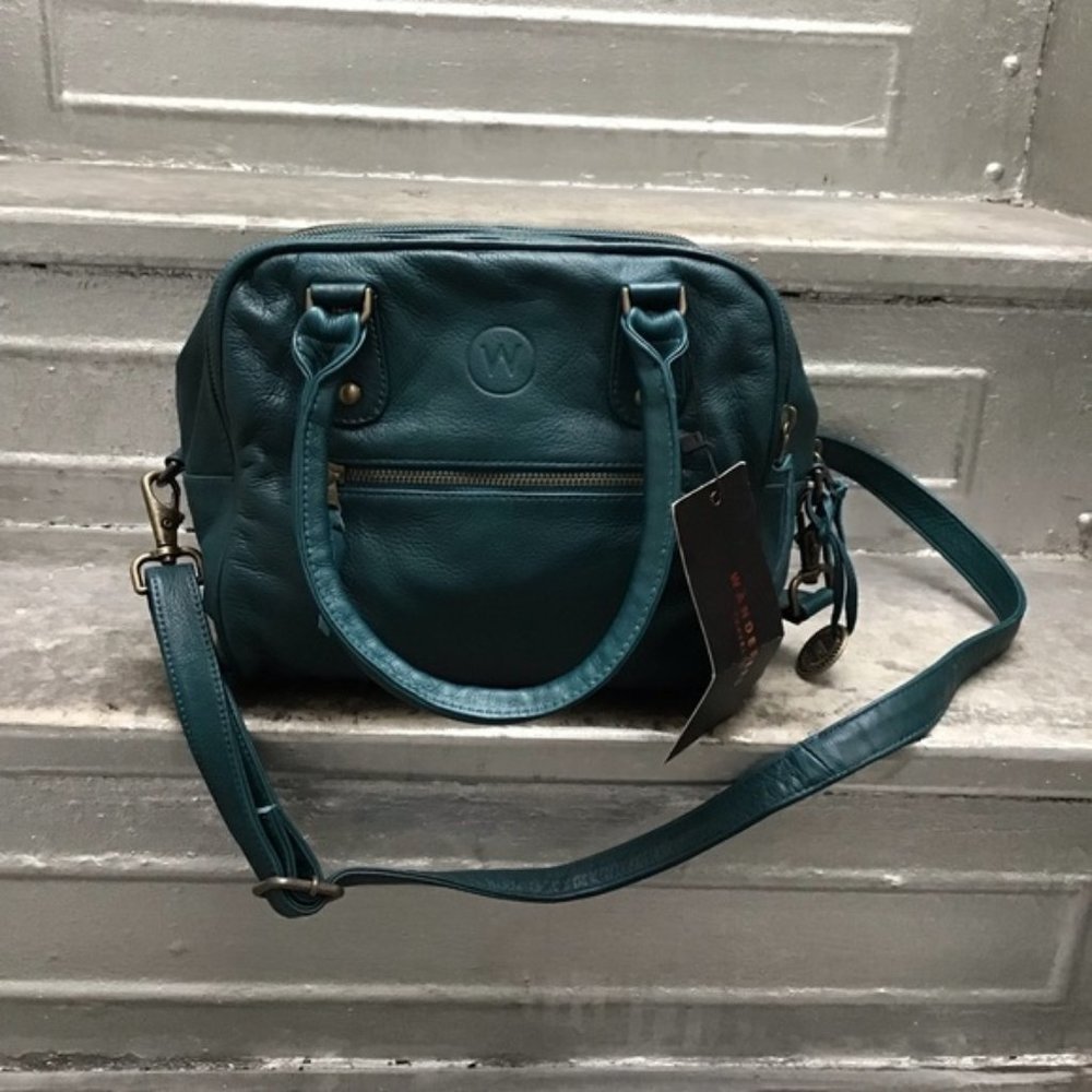 NWT Wanderers Travel Co PROVENCE Azzura blue handbag purse